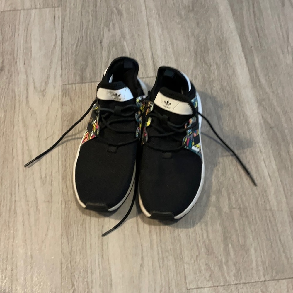 Adidas multi color patterned sneakers